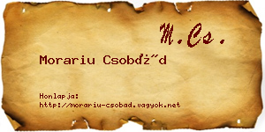 Morariu Csobád névjegykártya
